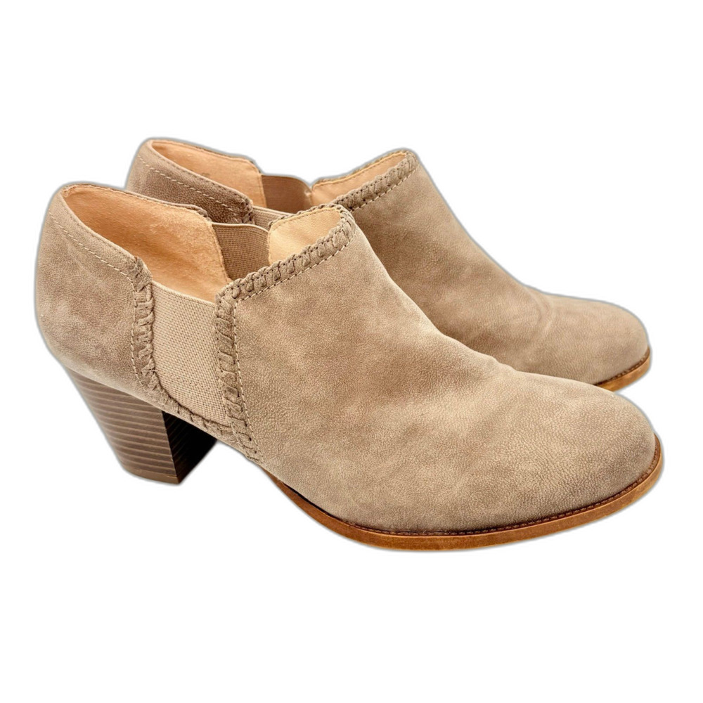 Life Stride Joelle Taupe Chelsea Slip-On Ankle Booties Women’s size 9.5M